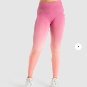 Gymshark NWOT Adapt Ombre Seamless Leggings - Orange Marl/Pink - XS
